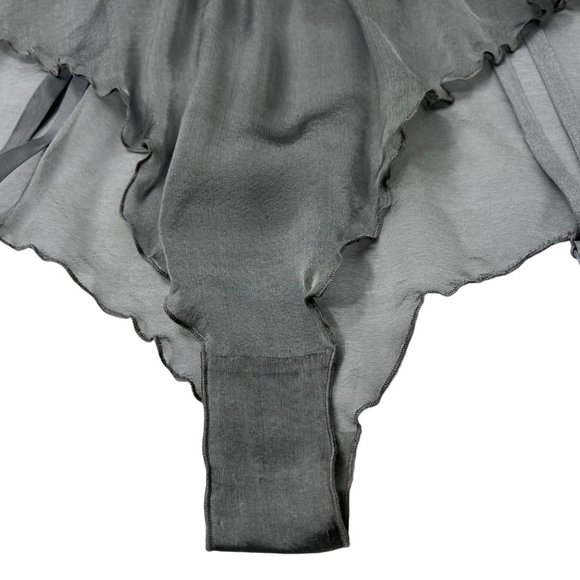 SKIMS Romance Garter Bikini Charcoal Womens XL - Picture 7 of 16